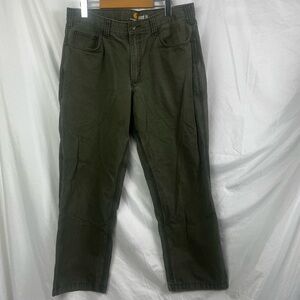 Carhartt men’s canvas work pants size 36 x 30 relaxed fit green